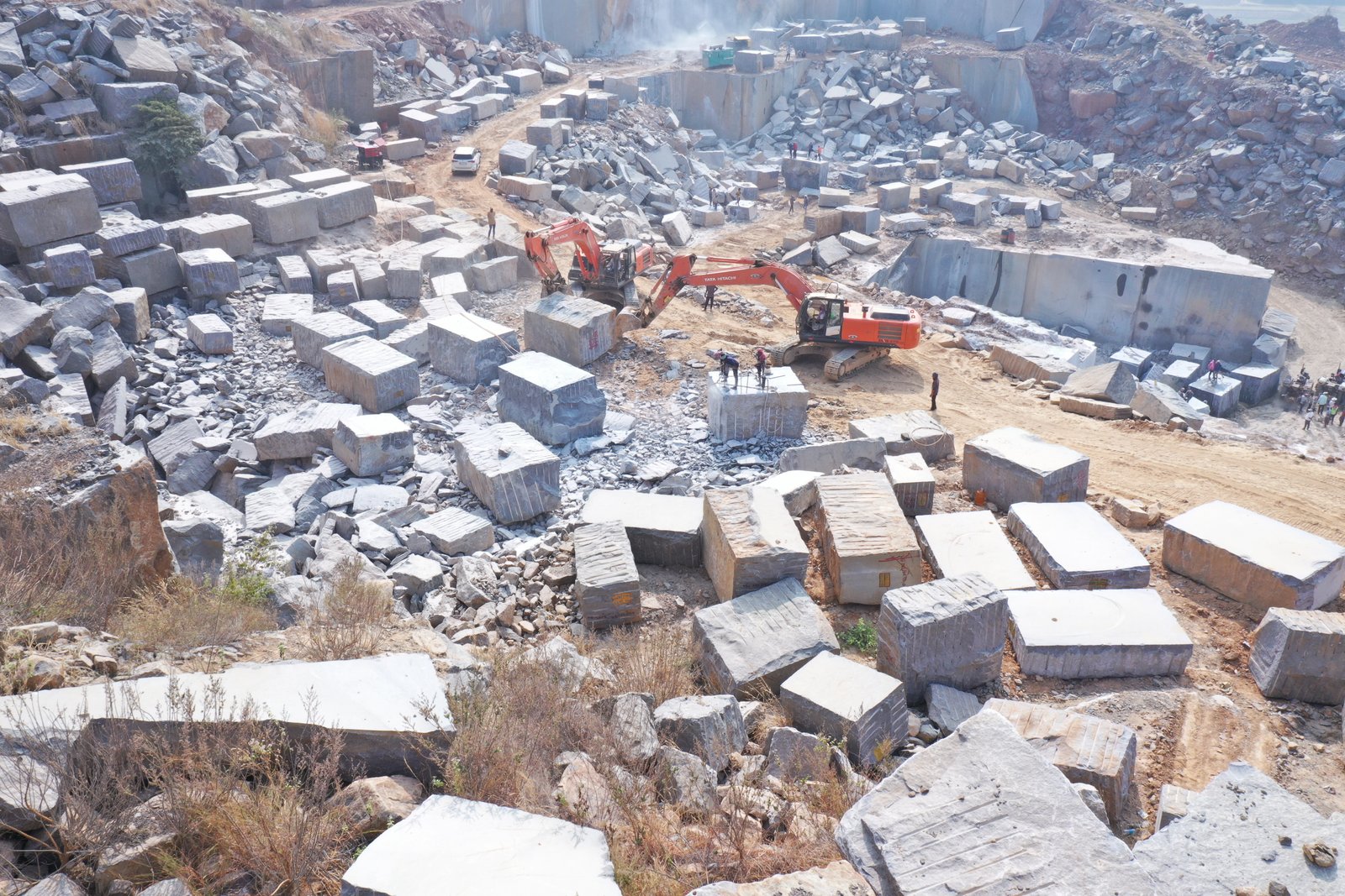 Designer Rocks aerial quarry view
